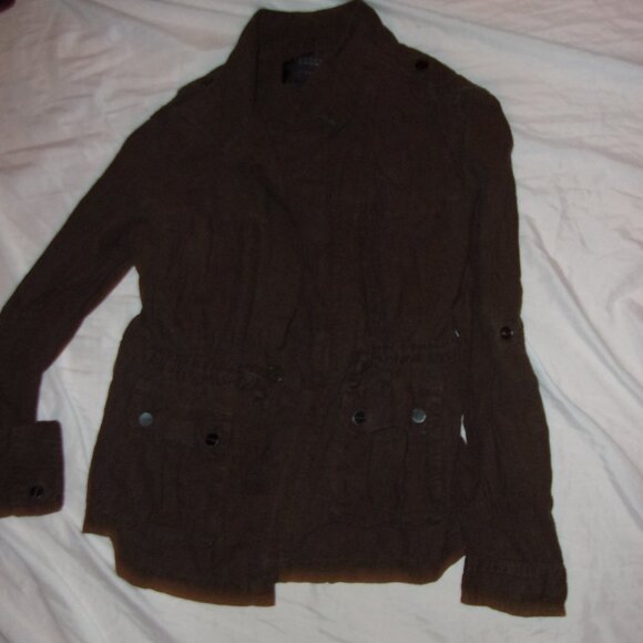 Sanctuary size small womens long sleeved cover up coat jacket green brown - Picture 2 of 6